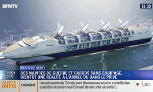 Navires de commerce et de guerre sans équipage.