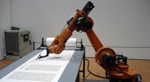 Journaliste remplacé par un robot.