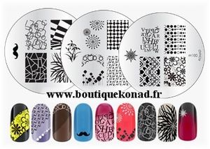 Konad 3 nouvelles plaques m98 m99 m100
