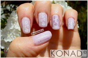 Stamping Konad plaque M76 sur semi permanent
