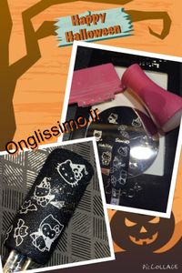 Stamping nail art Hello Kitty