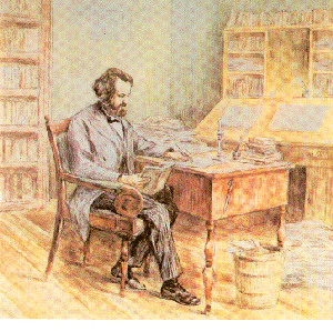 Marx au travail sur le capital