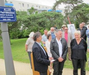L'hommage au militant Paul Poiraudeau