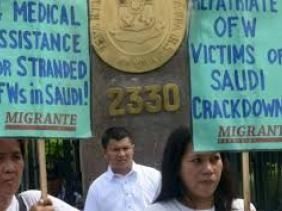 Sauda Arabio : 11 000 filipinaj laboristoj kaj 8 000 pakistanaj laboristoj blokataj en la lando