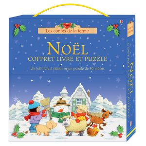 Noël à la ferme : coffret livre et puzzle