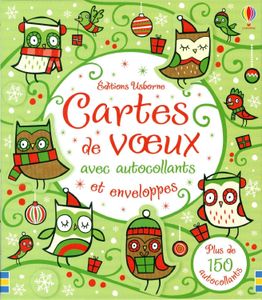 Cartes de vœux avec autocollants et enveloppes.