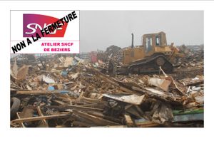 NON A LA FERMETURE DU DEPOT DE BEZIERS!