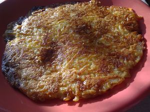 galette croustillante de pommes de terre au reblochon