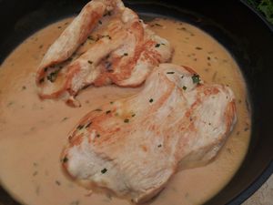 poulet à la crème et à l'estragon