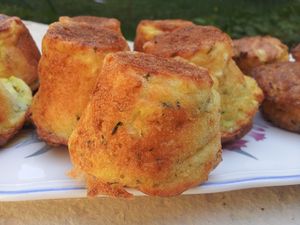 moelleux au chèvre et à la courgette