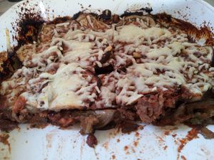 gratin d'aubergines au boeuf haché