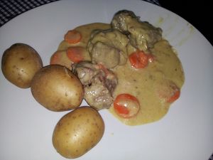 sauté de porc à la crème de moutarde