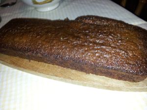 cake aux poires et thé matcha