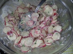 salade de radis à la ciboulette