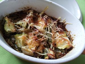 Hachis de boeuf et riz aux courgettes