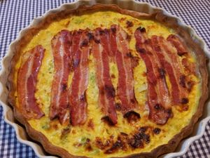 tarte au chou vert poitrine fumée et cumin