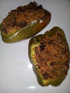 Poivrons farcis au boulgour