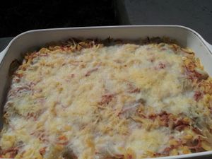 Chicons au gratin et coquillettes