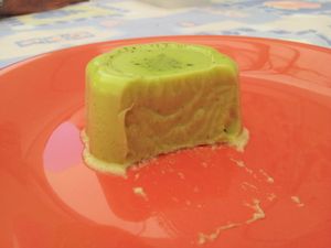 Flan expressa à la pâte de pistache
