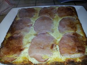 Quiche sans pâte bacon pomme de terre et oignons