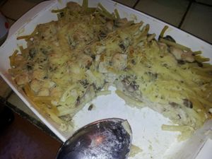 Gratin de pâtes au poulet