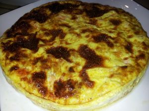 Clafoutis au saumon et aux poireaux