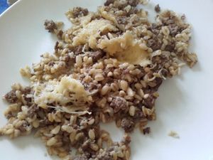 Gratin de blé à la viande hachée