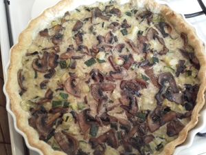 quiche aux courgettes et champignons
