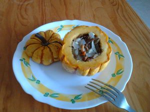 Patidou farci aux champignons