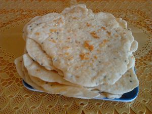 Crêpes Libanaises à l'anis et à la nigelle, cuites au Zahtar maison