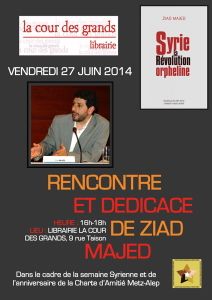 Rencontre avec l'écrivain Ziad Majed