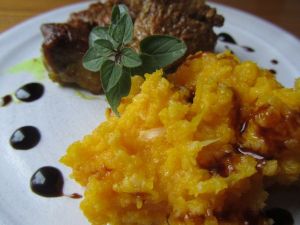 Purée de potimarron et chou fleur