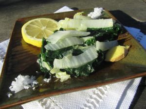 Légumes verts au gingembre et citron