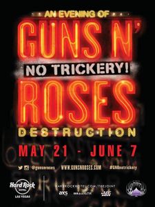 Guns N' Roses annonce une seconde résidence à Las Vegas nommé "No Trickery! An Evening Of Destruction"