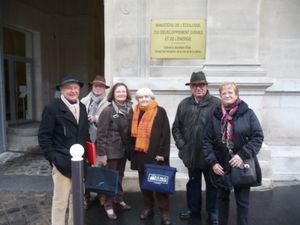 La délégation eurélienne à la sortie du ministère.