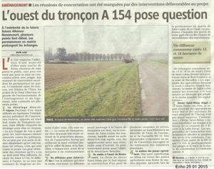 L'ouest du tronçon A 154 pose question