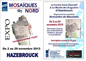 Pascal Levaillant à la 1ère biennale Mosaïques en NORD 2013 - Hazebrouck - du 2 au 29 novembre 2013
