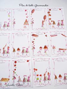 Plan de table affichette pour mariage