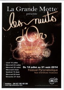 FEUX D'ARTIFICE A LA GRANDE MOTTE LES NUITS D'OR
