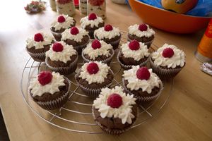 Cupcakes choco framboises