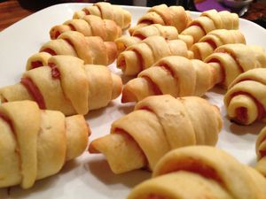 Mini croissants au jambon