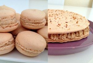 Macaron géant praliné