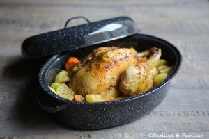 Poulet aux patates douces et pommes de terre