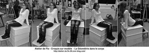 Peinture des Croquis: Géométrie du corps-Perspective