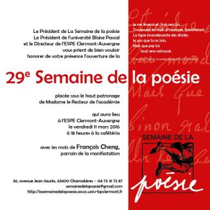 Exposition de Gravure à l'Espace René Paput pour la 29 ème semaine de la poésie