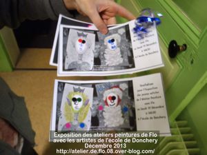 Exposition à l'école des jeunes artistes de l'atelier de flo
