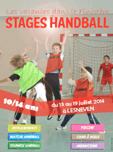 Stage handball Comité du Finistère