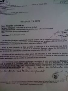 Alerte à l'eau à Soccia