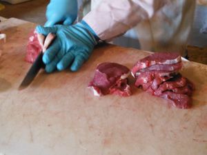 ça y est, j'ai vu la découpe d'un bœuf de boucherie !