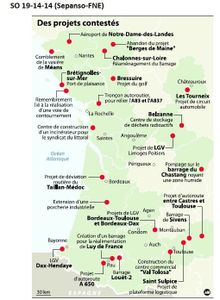 Est-il possible d'agir contre les grands projets inutiles? Stades, LGV, incinérateurs, parcs d'activités...France Nature Environnement a recensé plus d'une centaine de projets destructeurs de Nature(carte des projets de notre sud ouest)